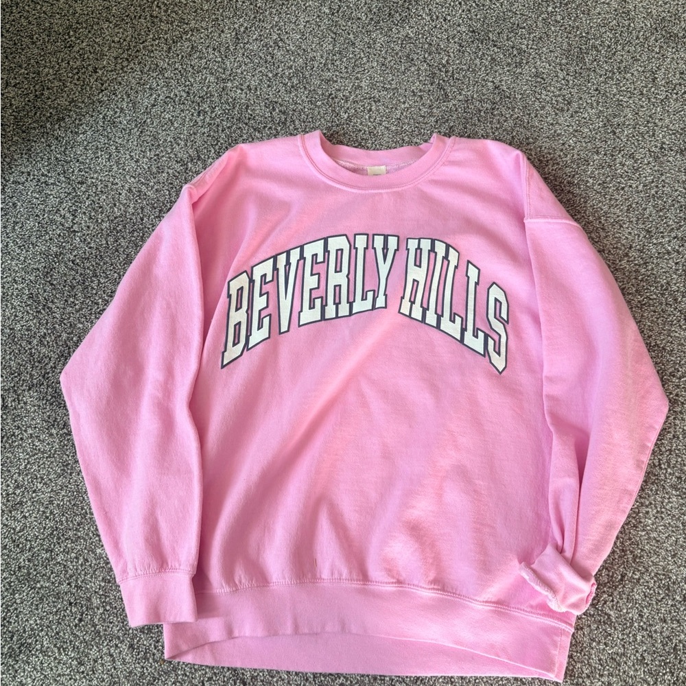 Beverly Hills Pink Women's Crew Neck Sweater